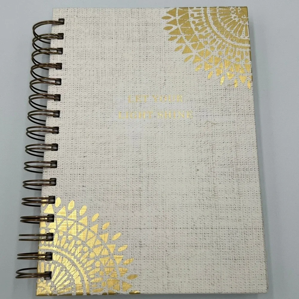 Lady Jayne Ltd Spiral Notebook Journal 6x8.5 Cream Gold NWOT 24473 Mandala
